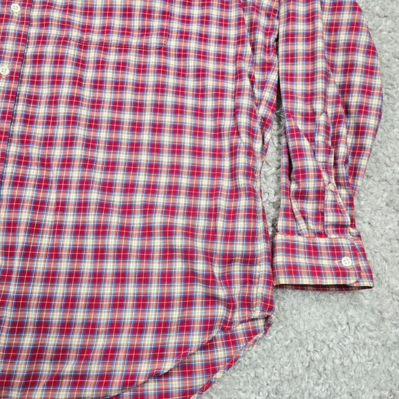 Ralph Lauren Blake Shirt Mens XL Plaid Button Up Long‎ Sleeve Blue Pony Preppy - Picture 3 of 10